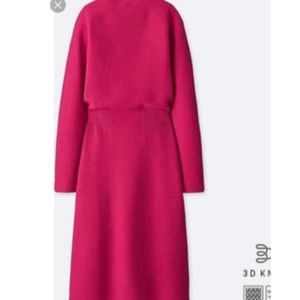 Uniqlo U 3D wool mock neck dress